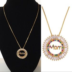 Fashion small charming Golden drop “Mom” Necklace